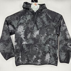 Nike Therma Fit Hoodie Mens Medium Black Gray Performance Training Long‎ Sleeve